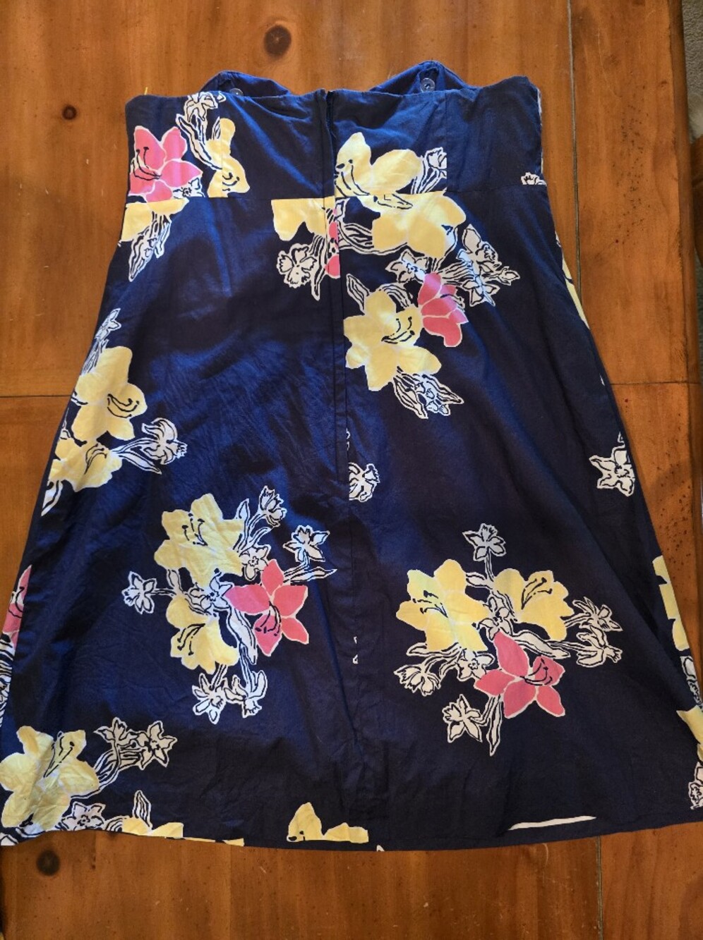 Lilly Pulitzer Navy Dress with Pink And Yellow Flowers Size 8 - Picture 3 of 4